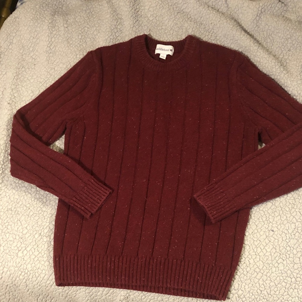 Saddlebred Men's Burgundy Crewneck Sweater